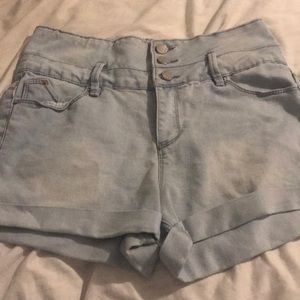 High waist jean shorts